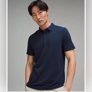 Lululemon Evolution Short-Sleeve Polo Shirt mens medium navy blue
